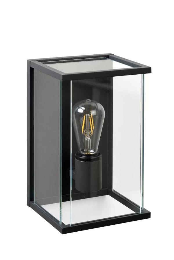 Lucide CLAIRE - Wandlamp Binnen/Buiten - 1xE27 - IP54 - Antraciet - uitgezet